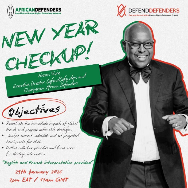 Image for the Tweet beginning: Join AfricanDefenders &amp; DefendDefenders tomorrow